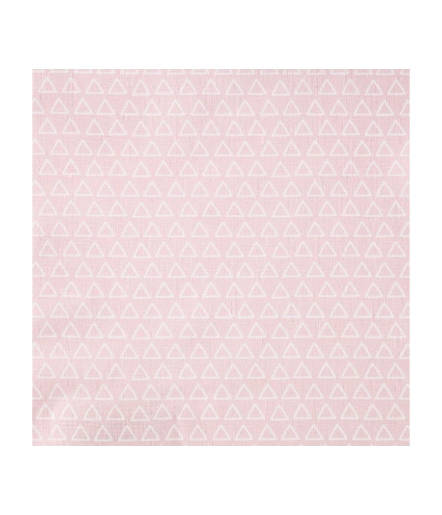 Tissu cretonne - petit triangle - Oekotex - rose