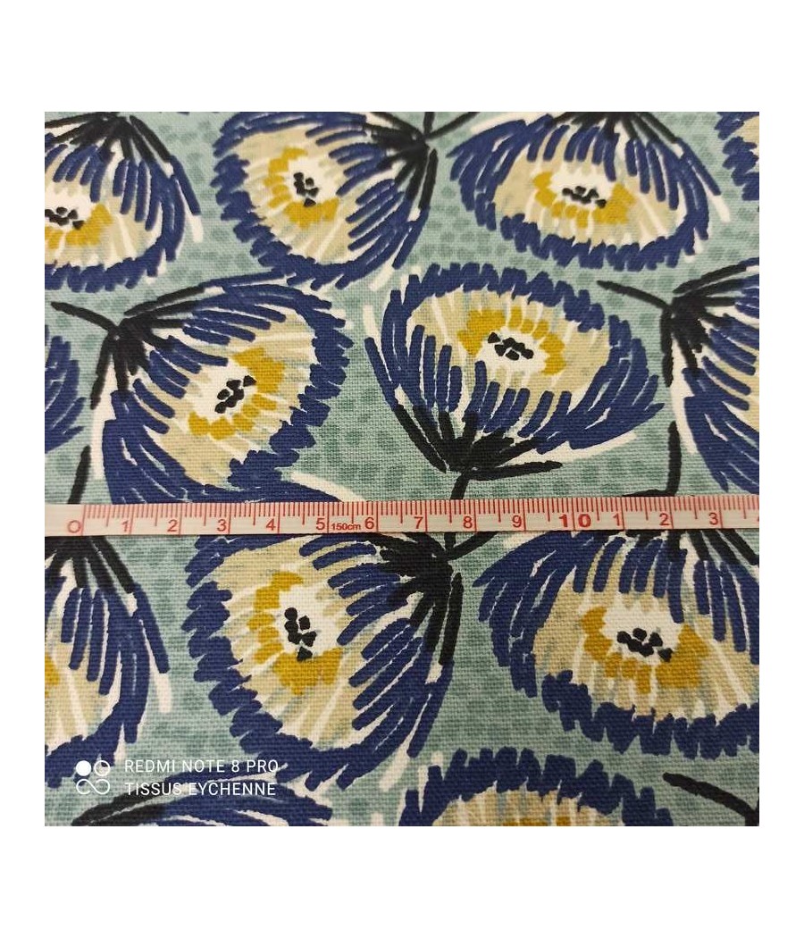 Tissu coton demi natté -...
