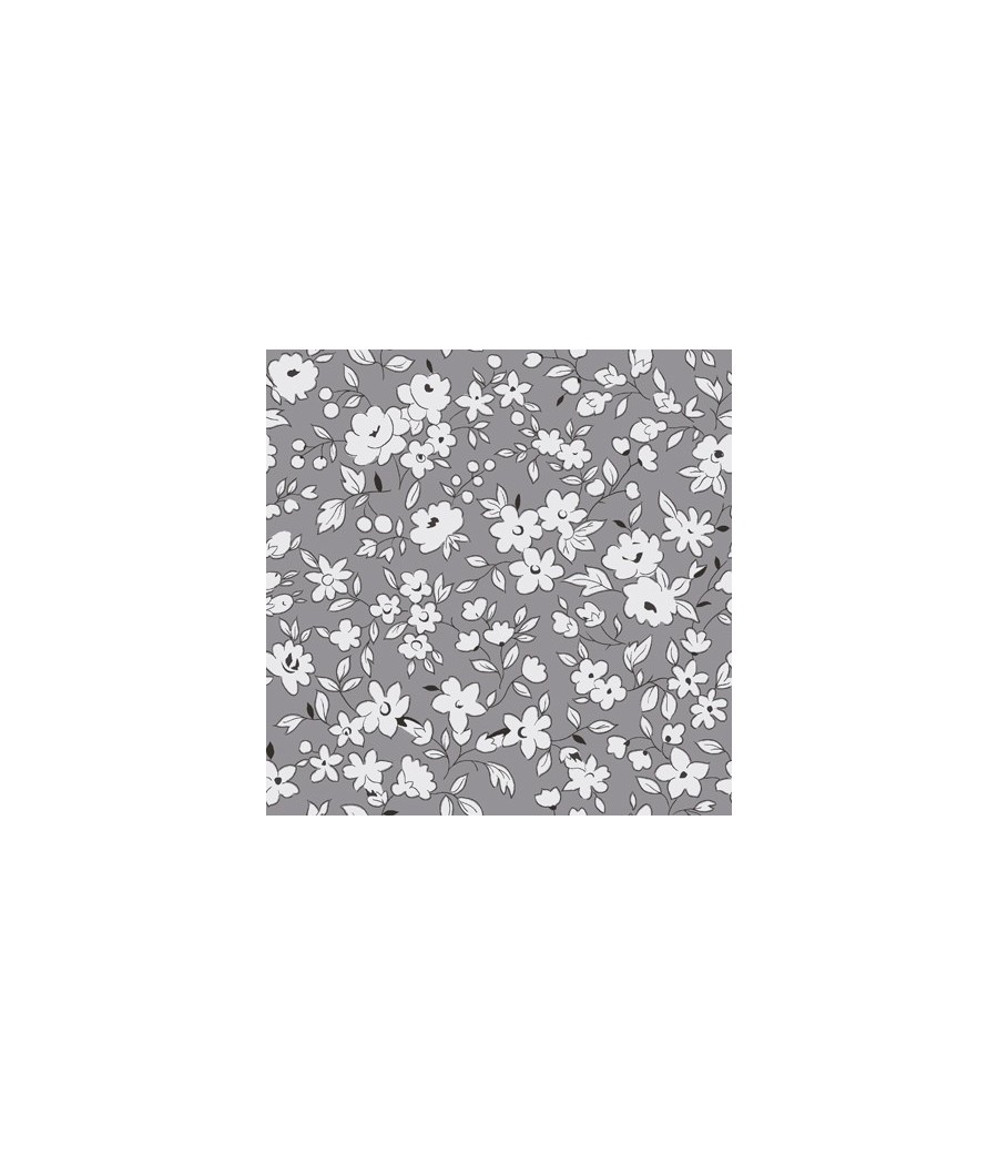 Tissu coton Léonie gris