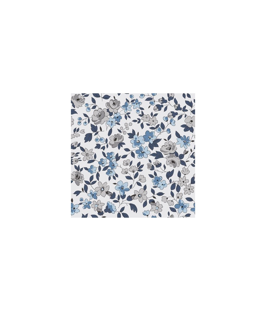 Tissu coton Léonie bleu