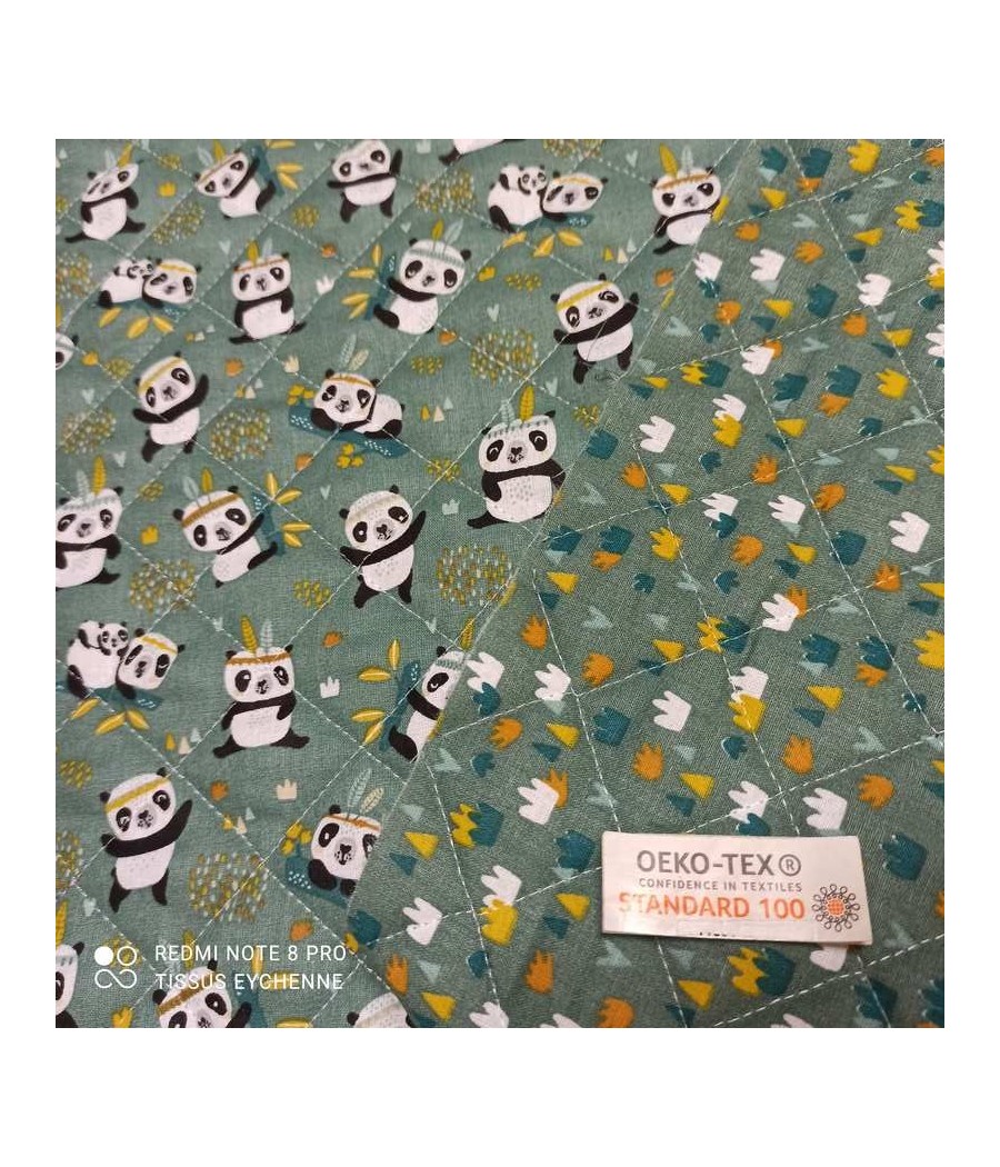 Matelassé double face Panda...