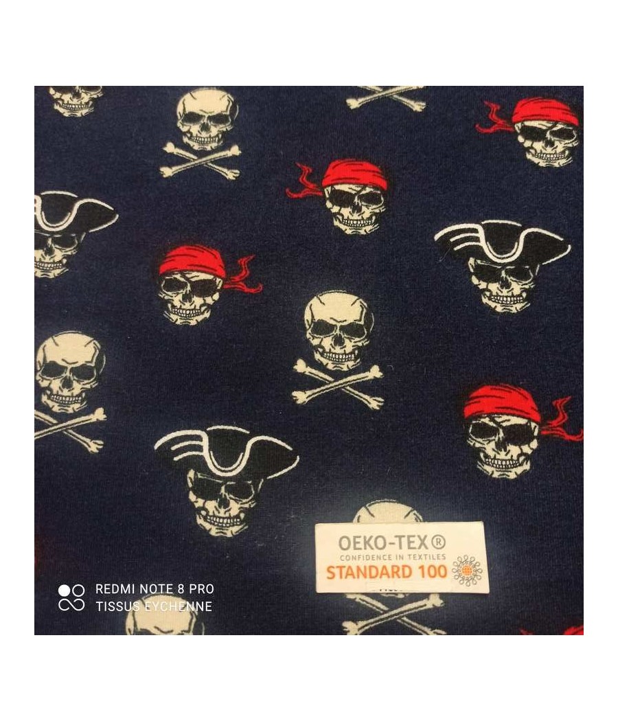 Tissu jersey gratté -...