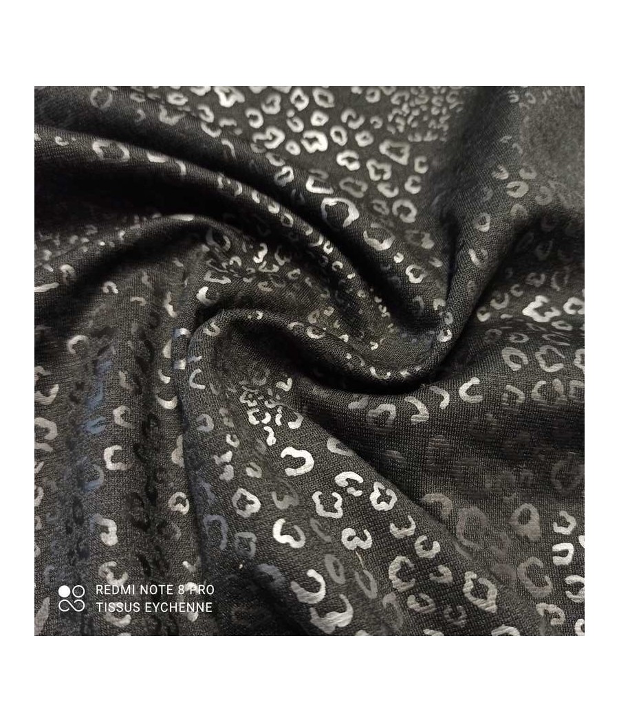 Tissu jersey - extensible - Africa - noir