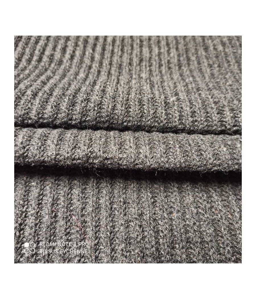 Tissu maille tricot - Pullover - Gris