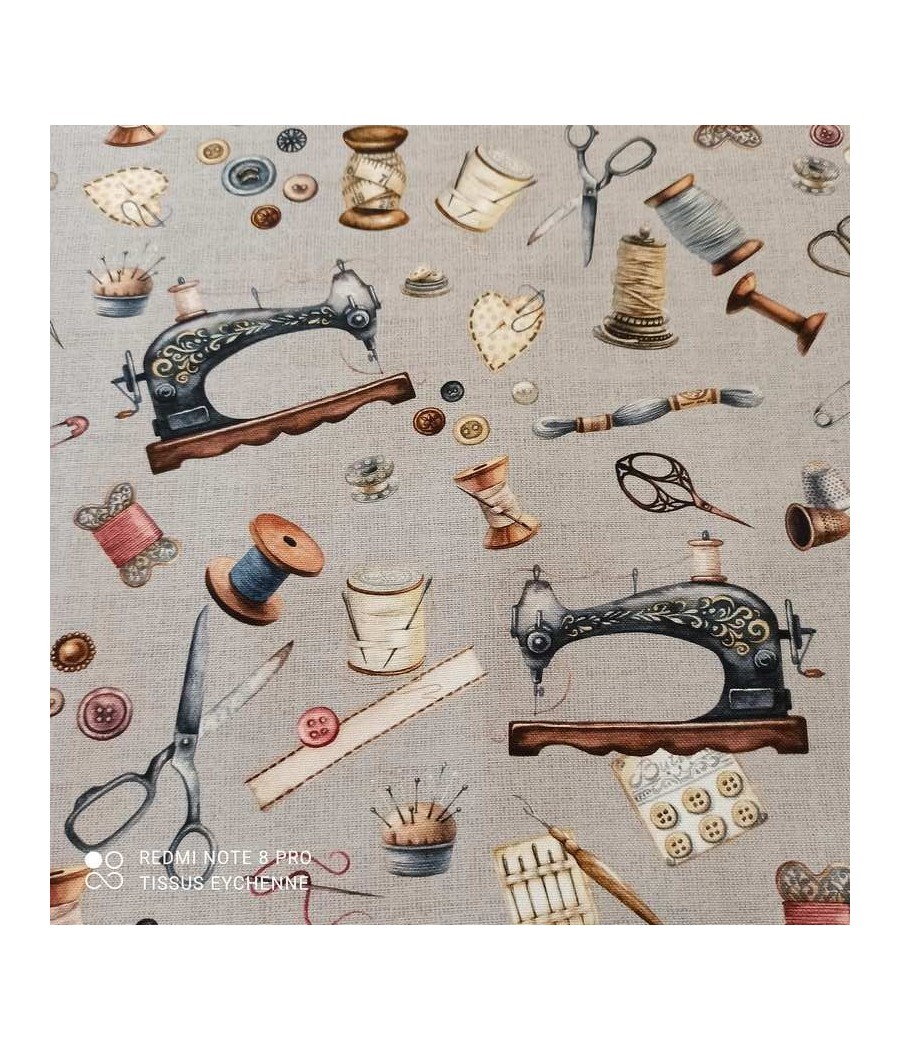 Tissu demi natté - Sewing MAC Couture - POPPY - Oekotex - gris