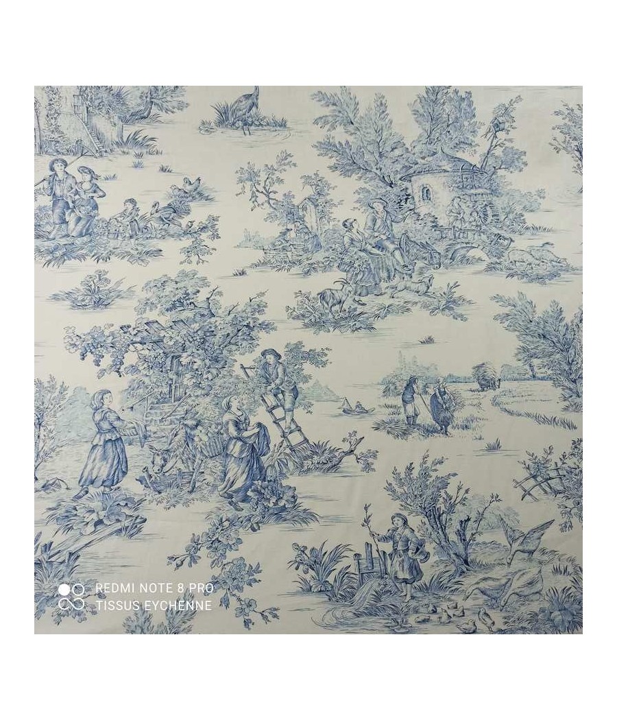 Toile de Jouy Bleu