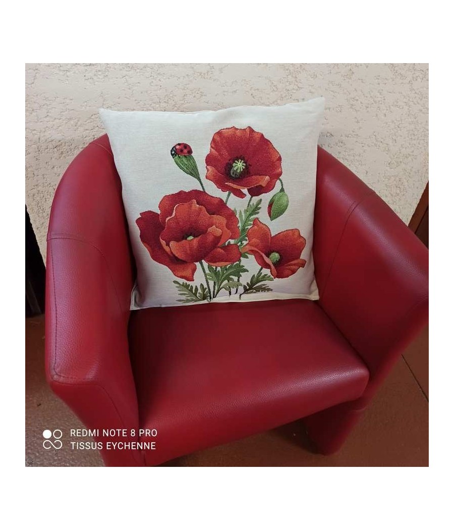 Coussin Coquelicot