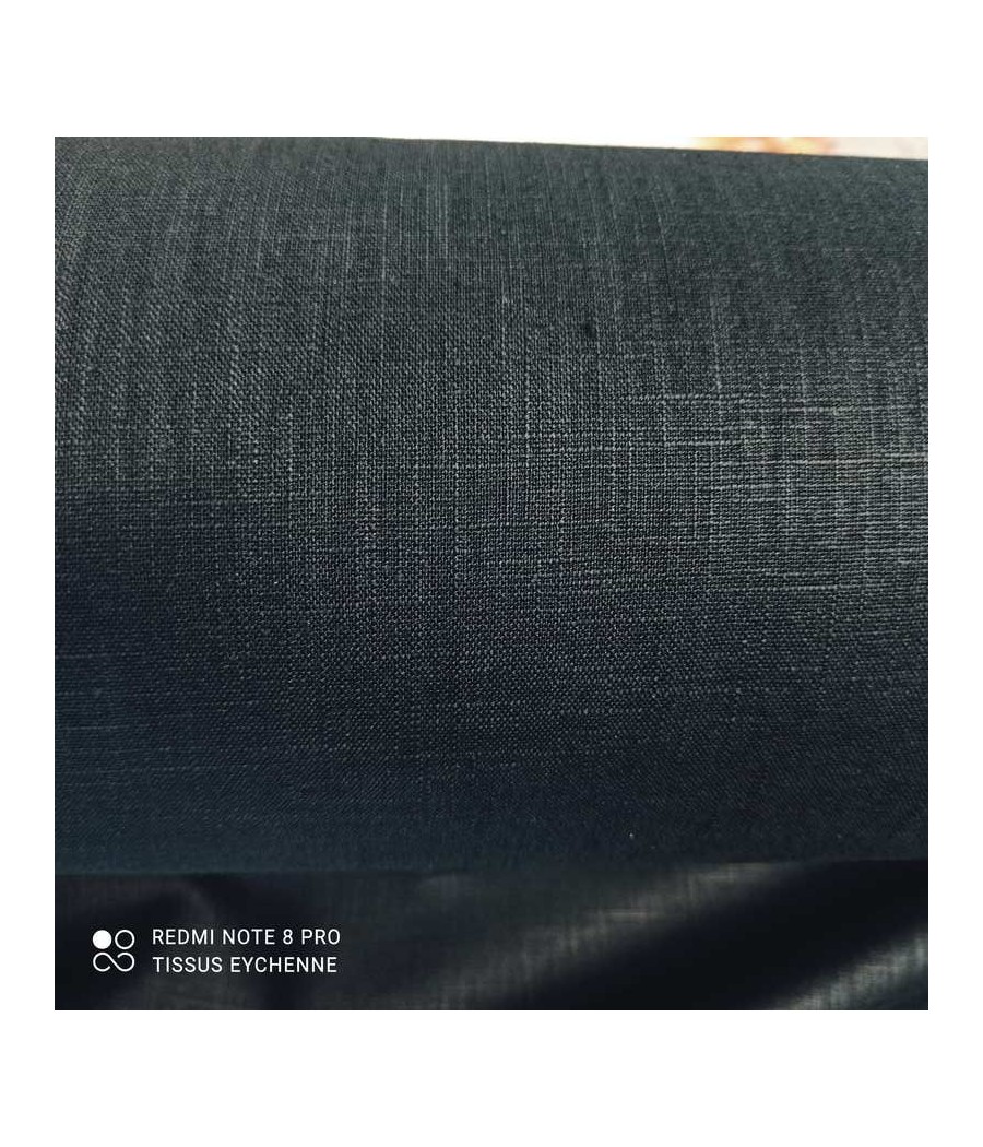 Tissu habillement - 100% Lin - Noir