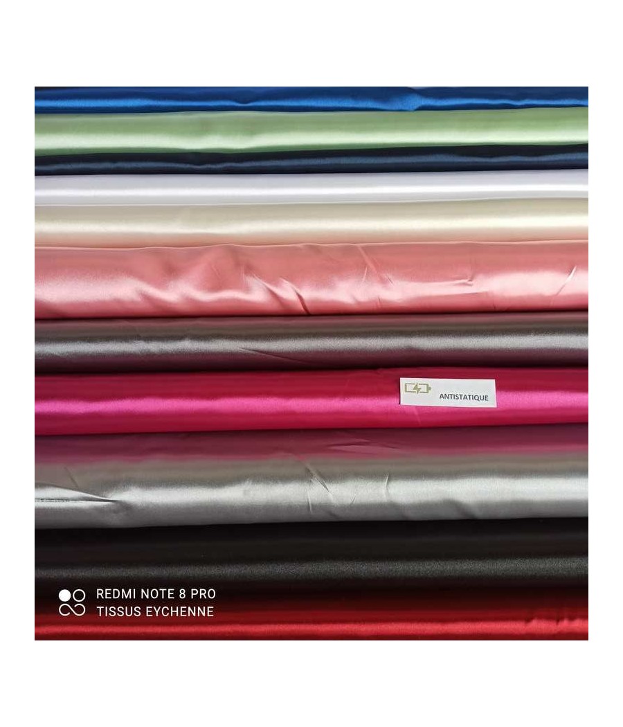 Tissu doublure - Satin Luxury - Antistatique - choix 12 couleurs