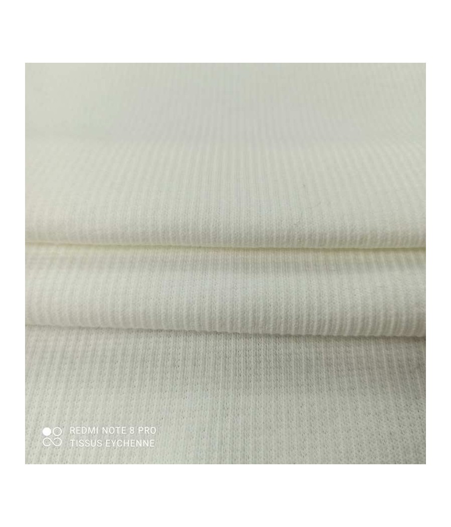 Tissu maille tricot - Pullover - Blanc cassé