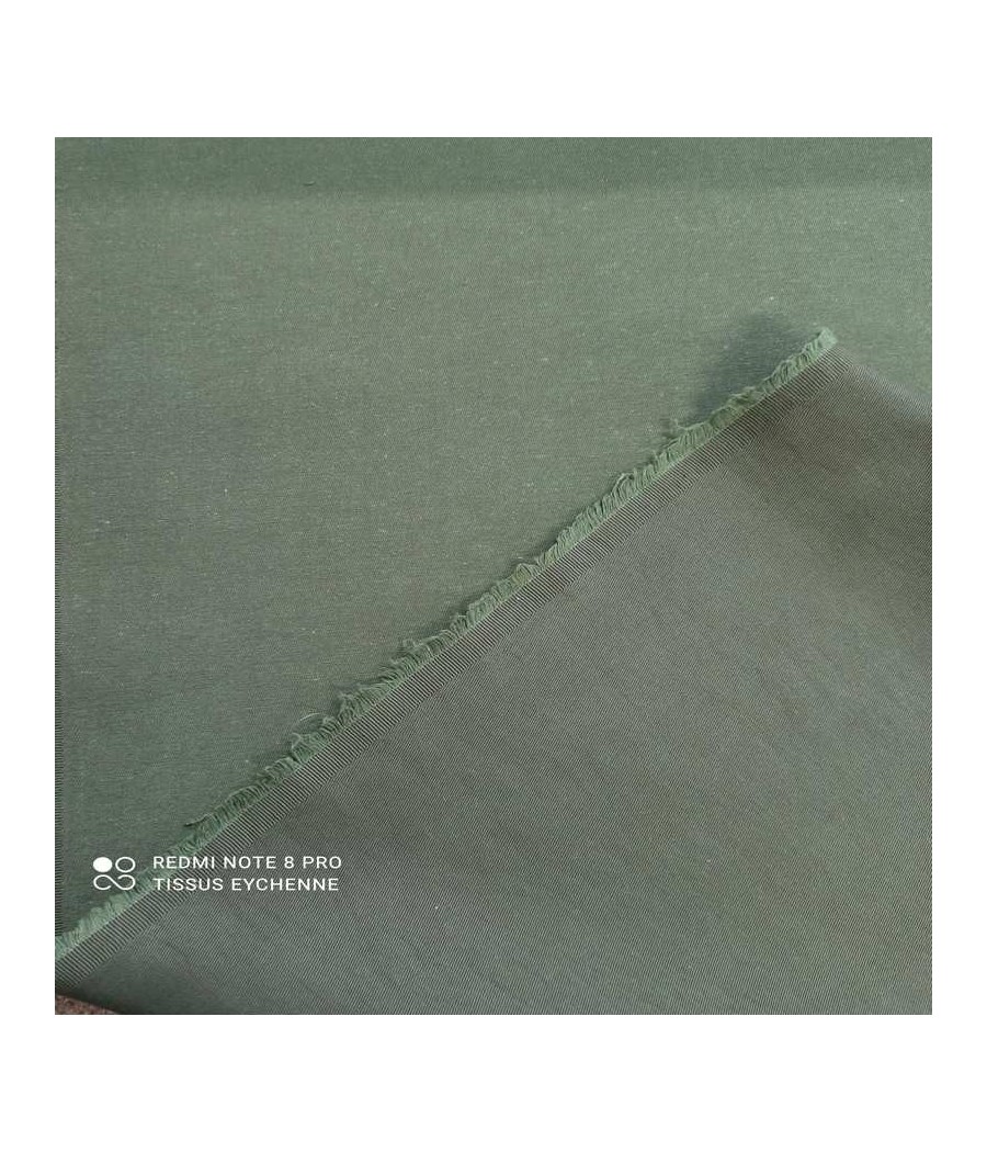 Tissu coton 290gr - gabardine satinée - vert