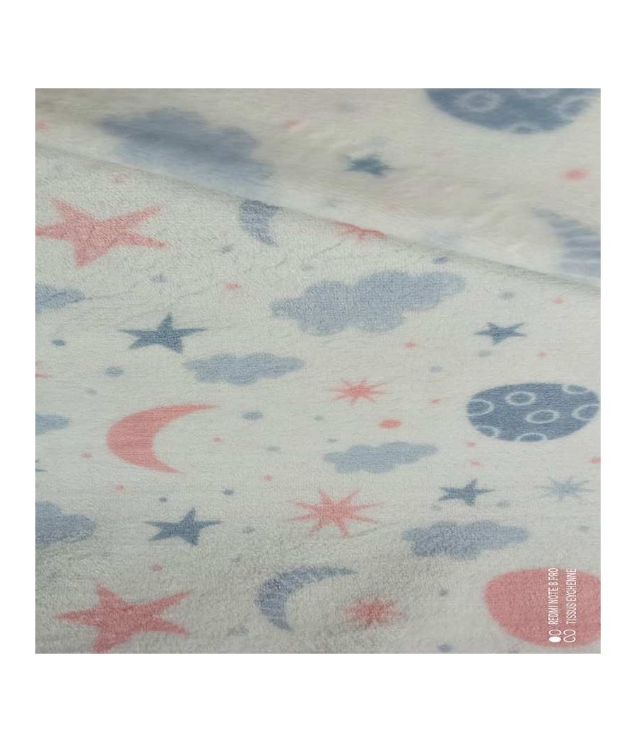 Tissu Polaire Doudou Lune...