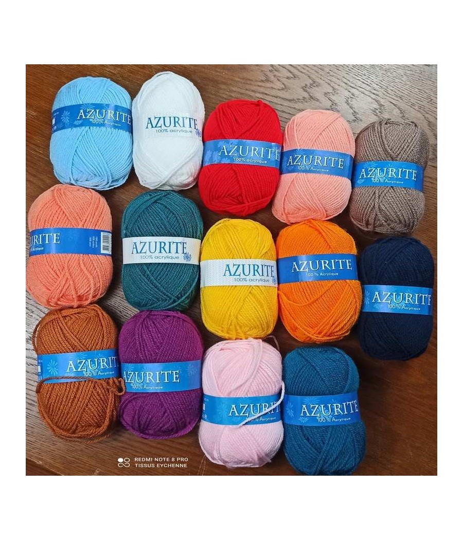 Laine Azurite toutes couleurs paquet de 10 pelotes pas cher