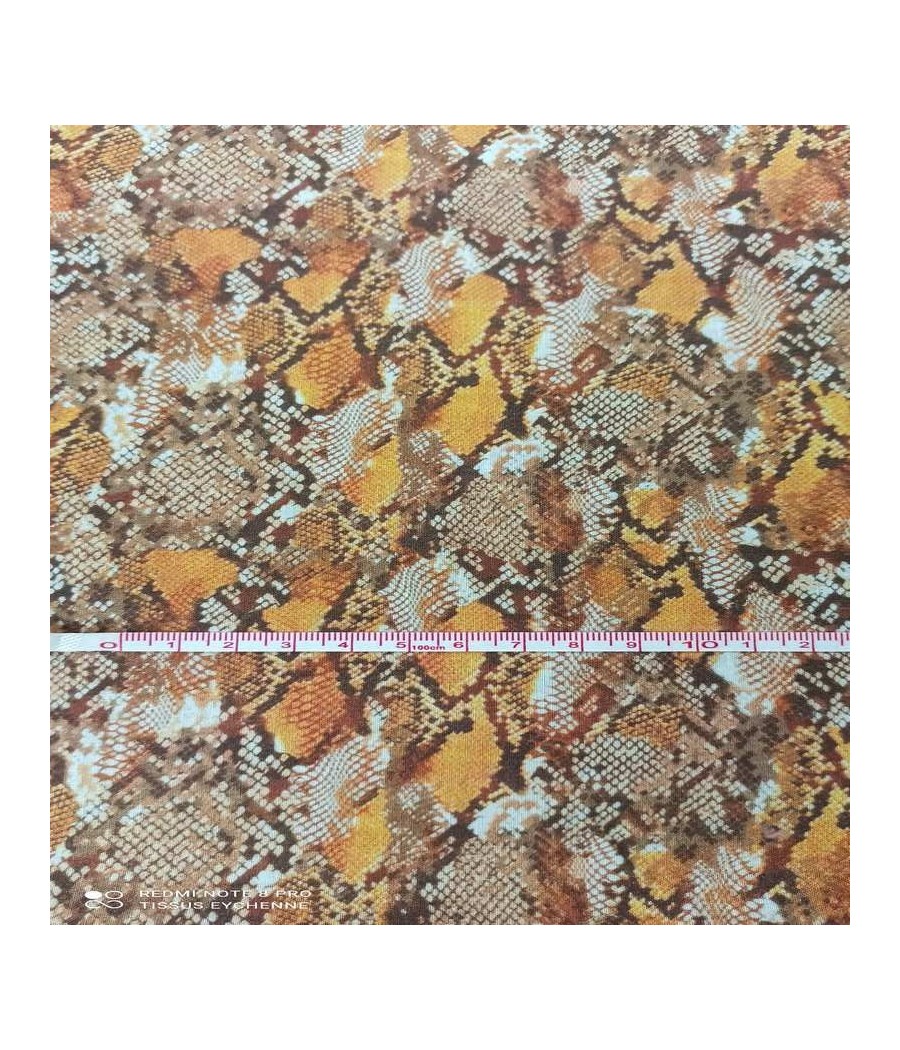 Tissu coton reptil