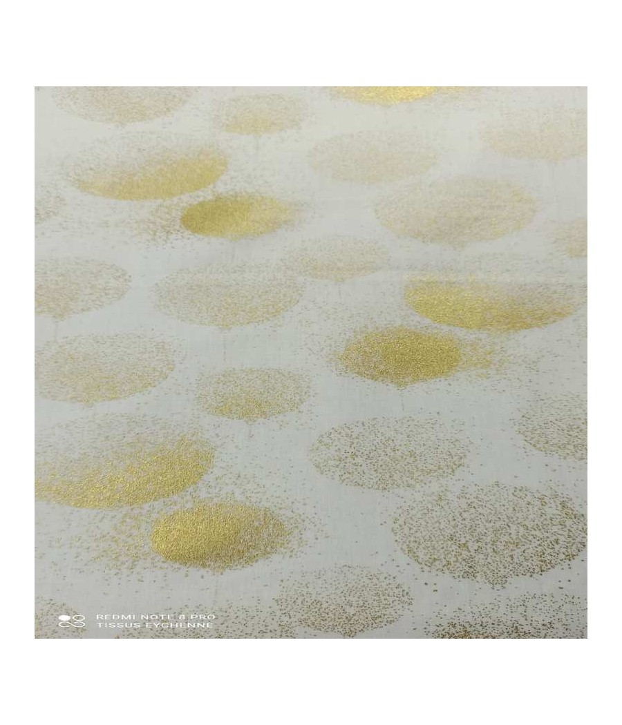 Coton Noel Boule blanc doré