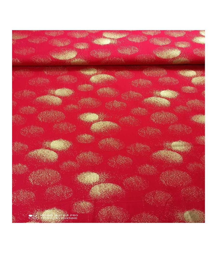 Coton Noel Boule rouge doré...