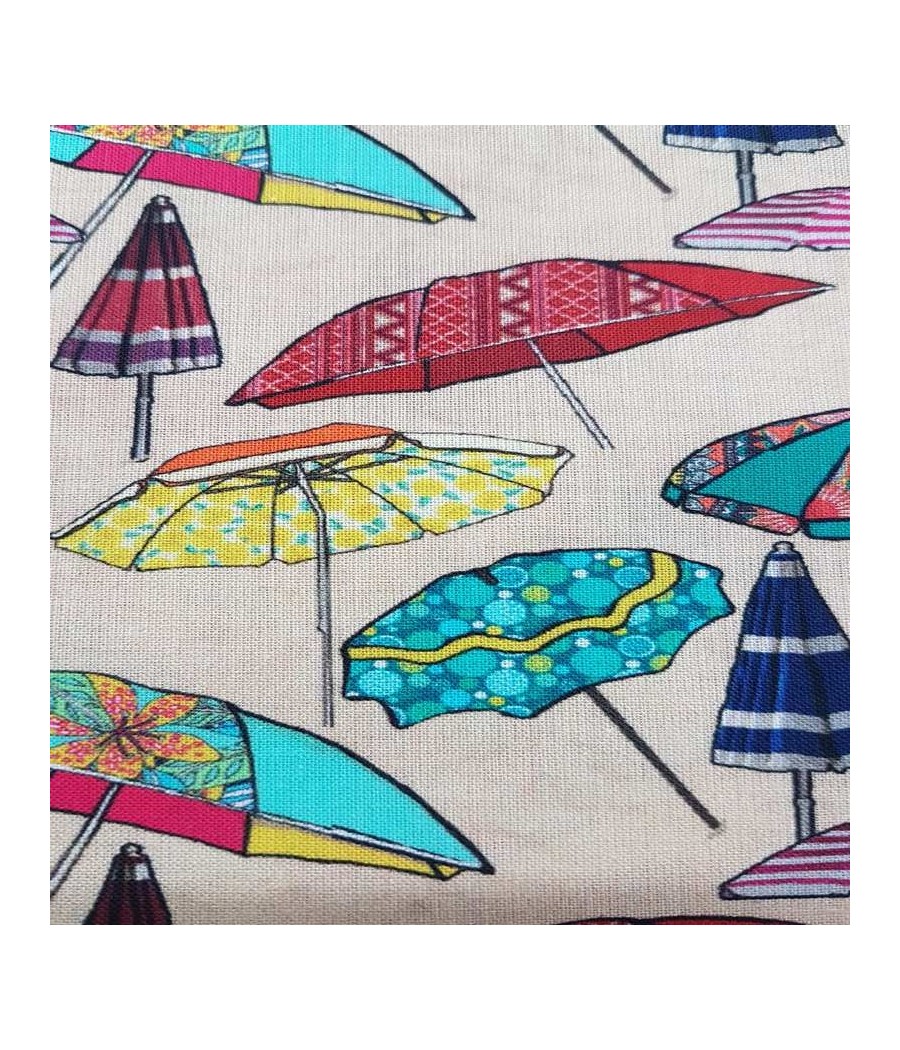 Tissu coton parasols