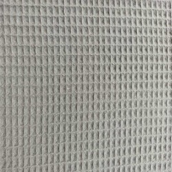 Tissu éponge - nid d'abeille - oekotex - 5mm - gris perle