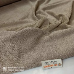 Tissu extérieur imperméable Oekotex taupe 140 cm