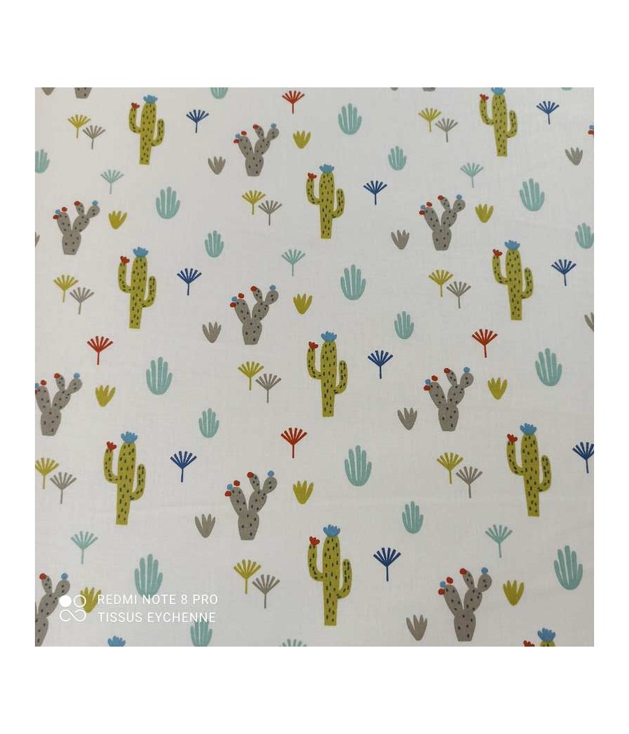 Tissu cretonne - Cactus -...