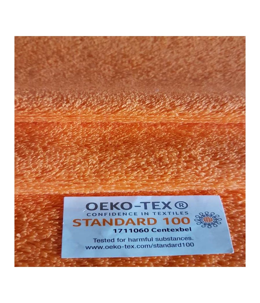 Tissu éponge coton - 480gr - oekotex - orange