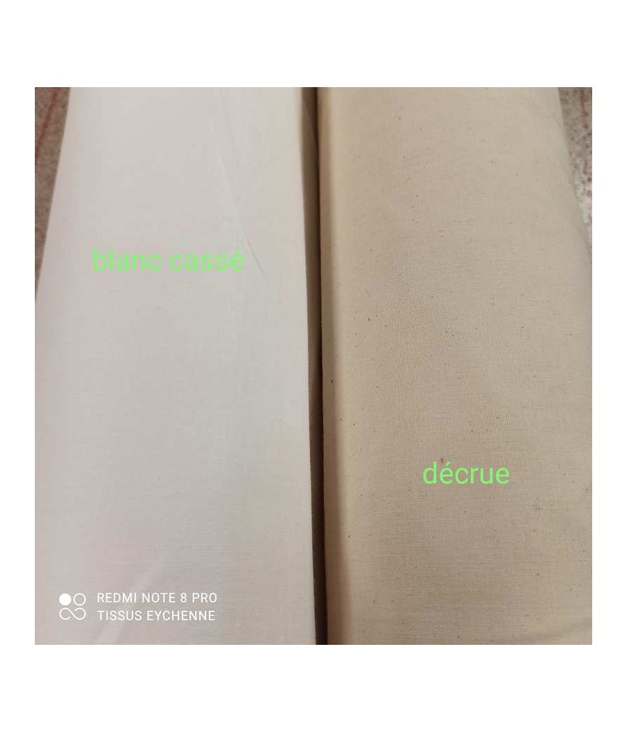 Tissu coton - 1m50 - Blanc cassé