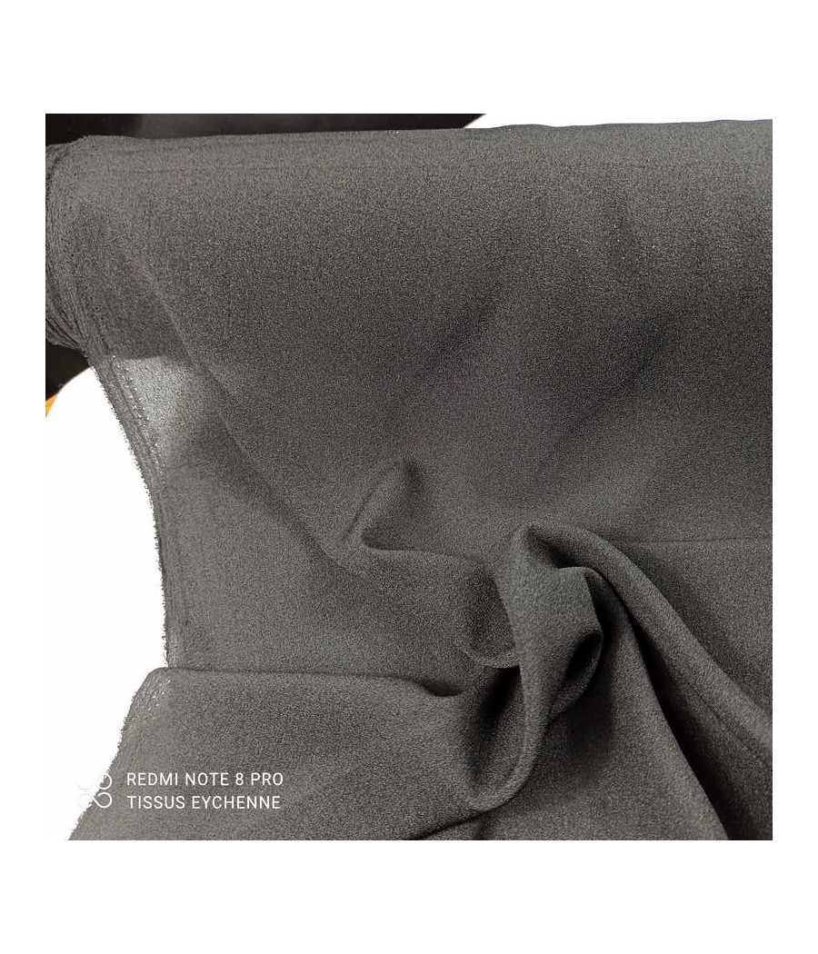 Tissu Voile - Crêpe Georgette - Noir