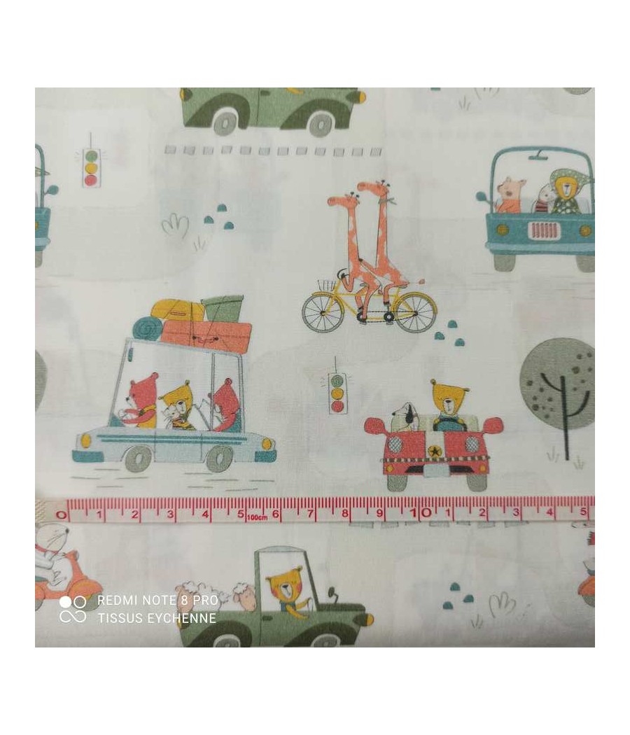 Tissu popeline de coton -...
