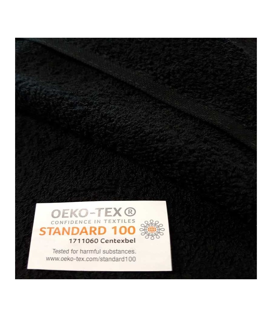 Tissu éponge coton - 480gr - Oekotex - noir