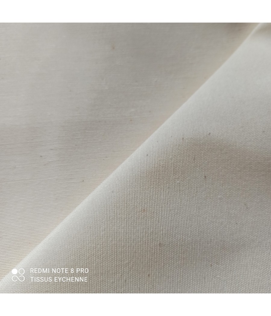 Tissu polycoton - moucheté - 165gr - 1m60 de large - col.crème
