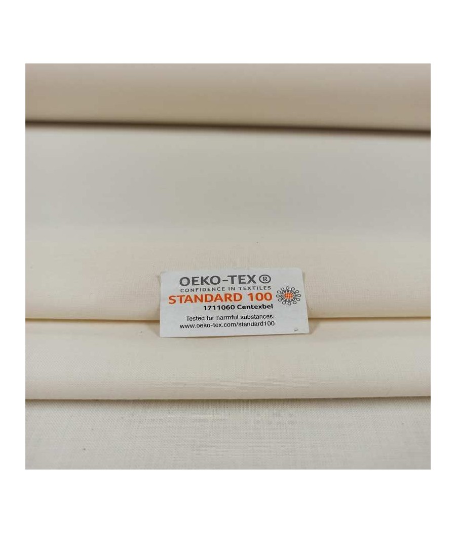 Tissu coton Oekotex - 1m50 - ivoire