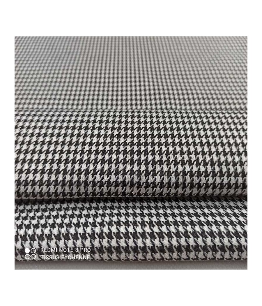 Tissu habillement - Pied de Poule - Oekotex