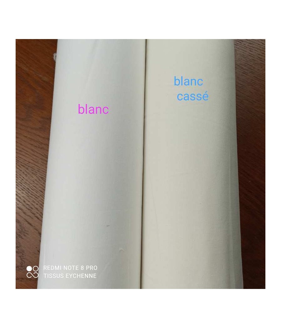 Tissu coton - 1m50 - Blanc cassé