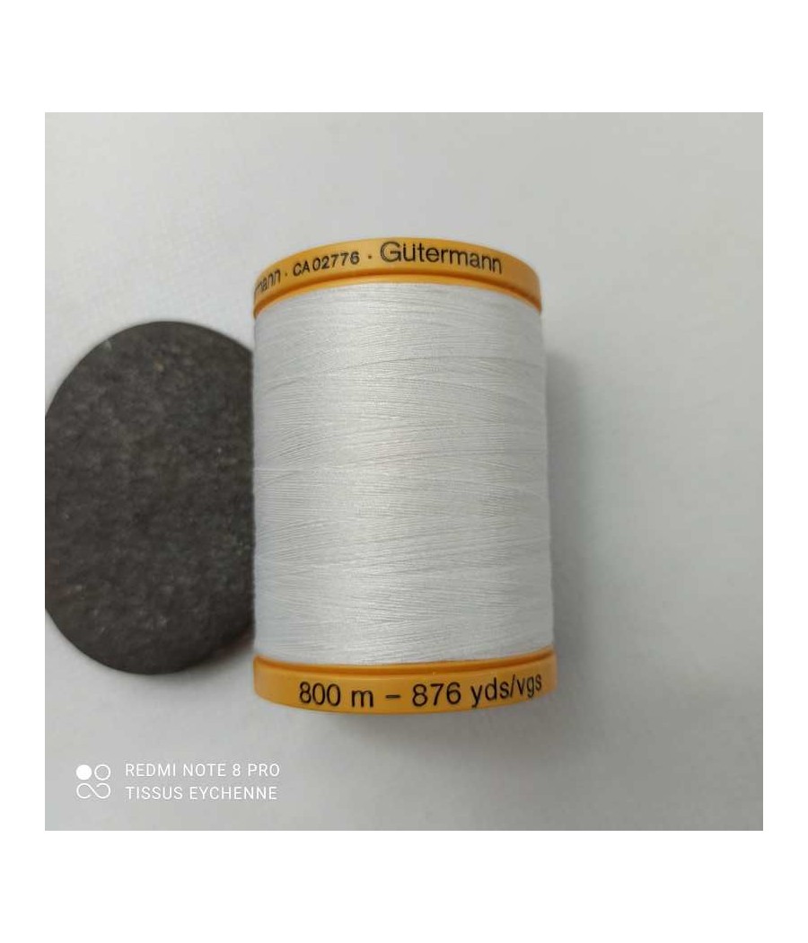 Fils couture Gutermann 800 m Coton - Blanc