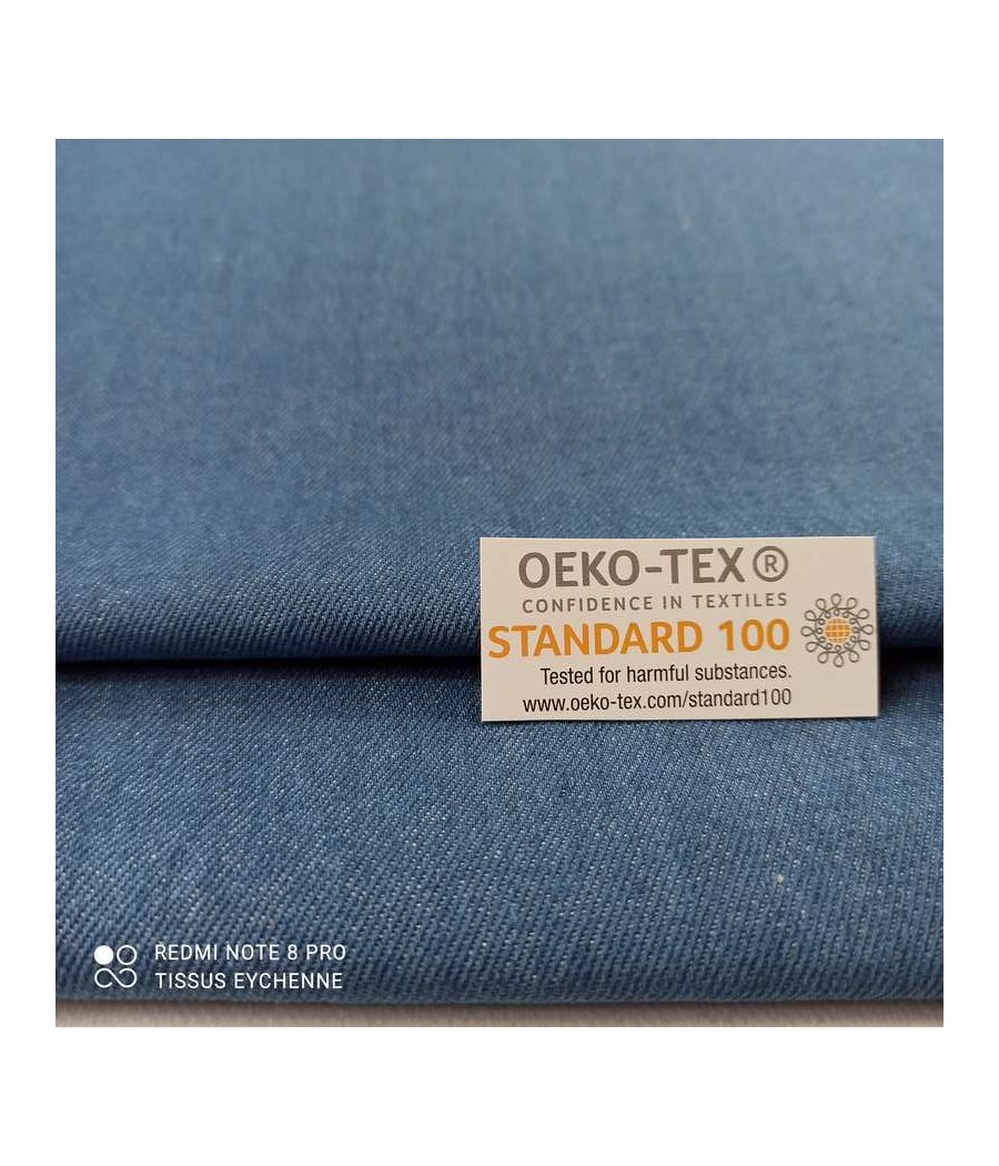 Tissu Jeans - uni - bleu moyen