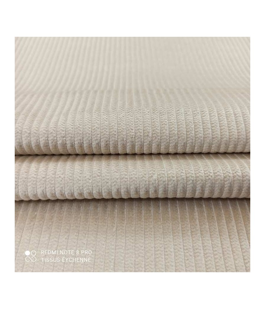 Tissu Velours cotelé - beige clair