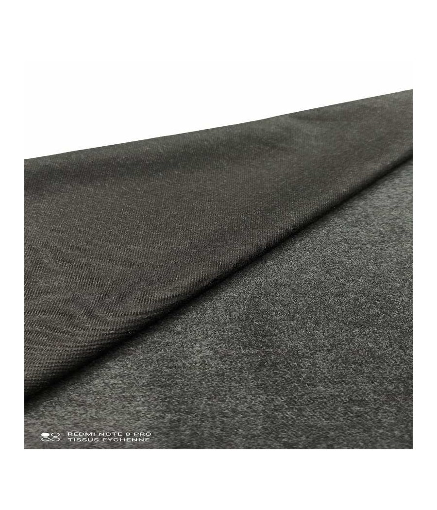 Tissu Habillement - Style Flanelle - gris anthracite