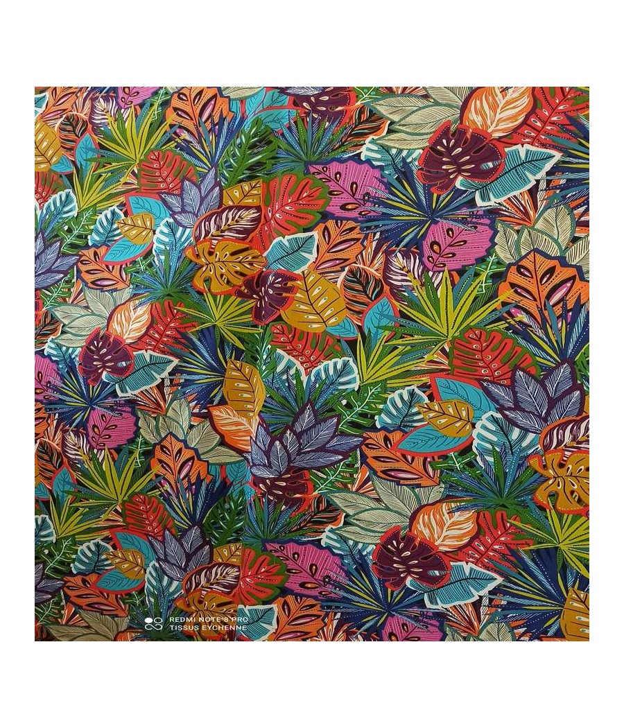 Tissu cretonne - Lokoli Tropic - multicolore