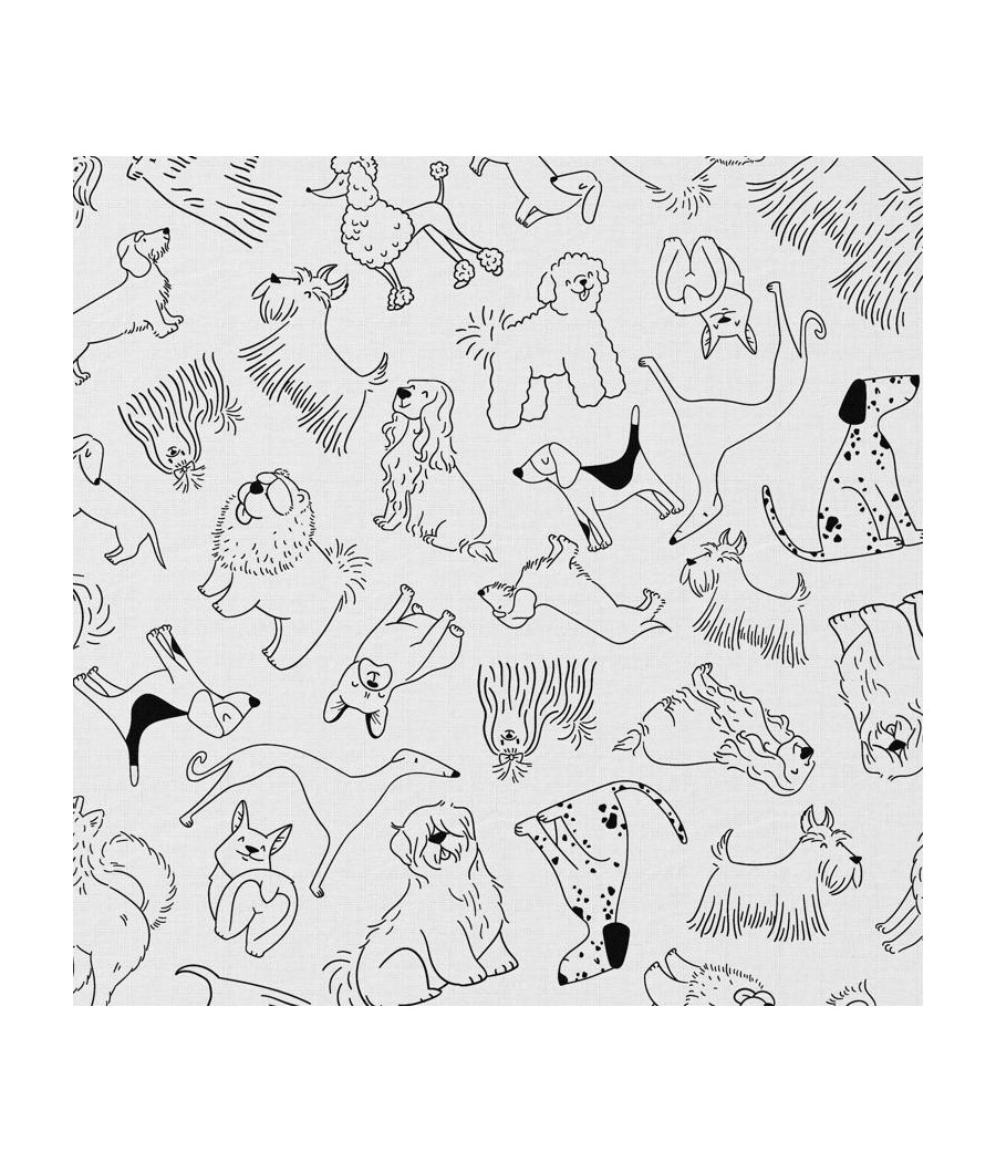 Tissu coton à colorier - Chien