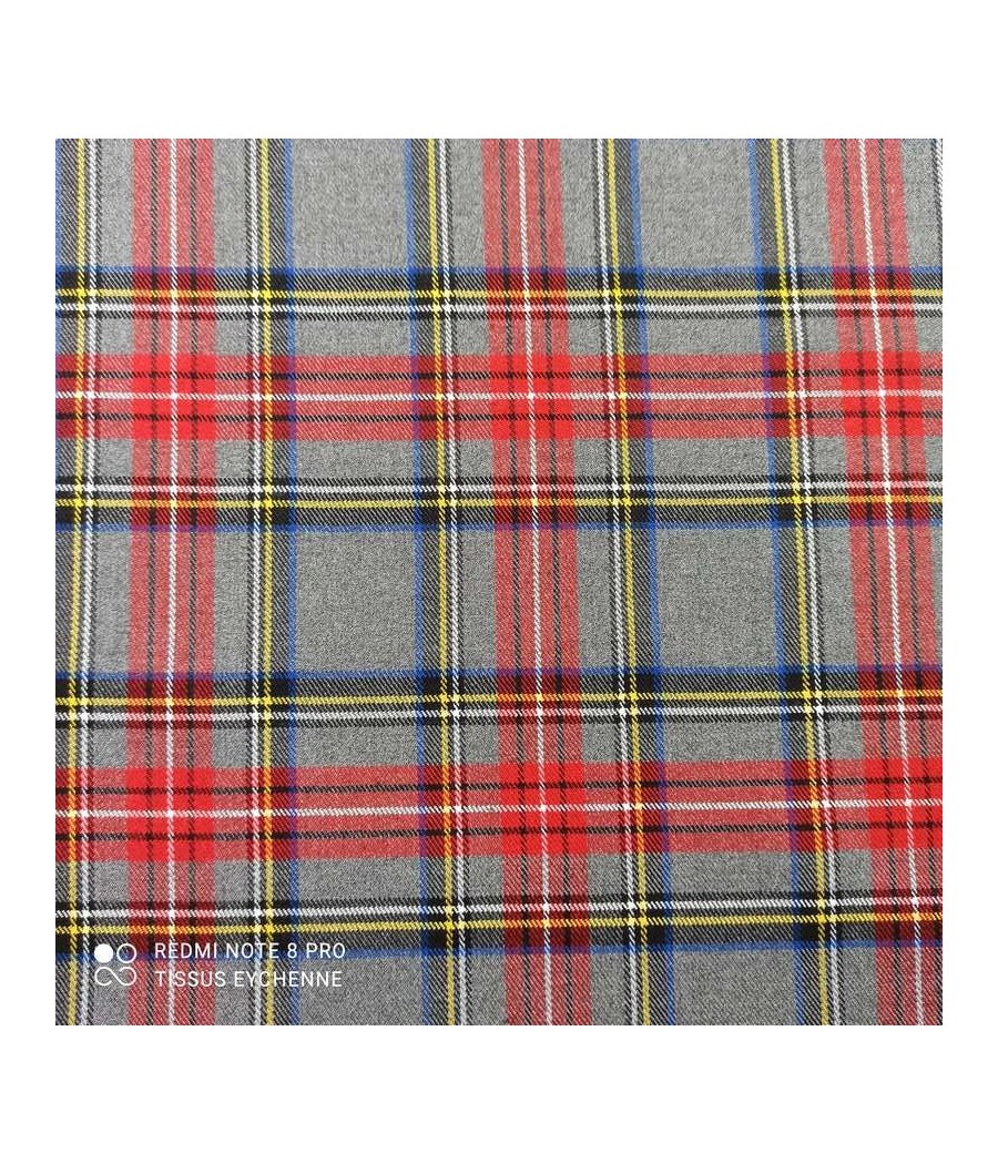 Tissu Tartan - Ecossais - gris