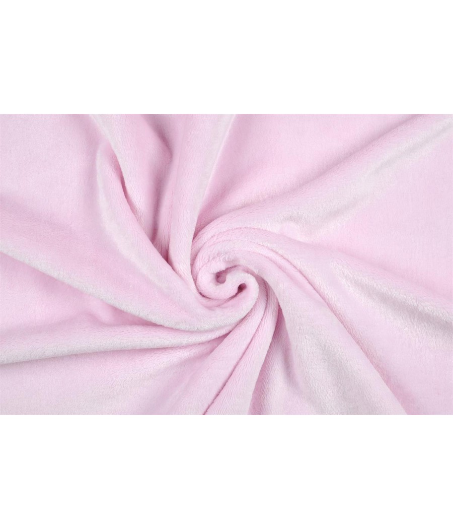 Tissu polaire doudou - 400gr - Rose Candy