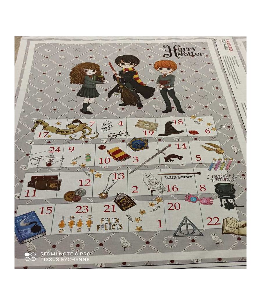 Harry Potter - calendrier de l' Avent - 60x150cm - Gris Perle