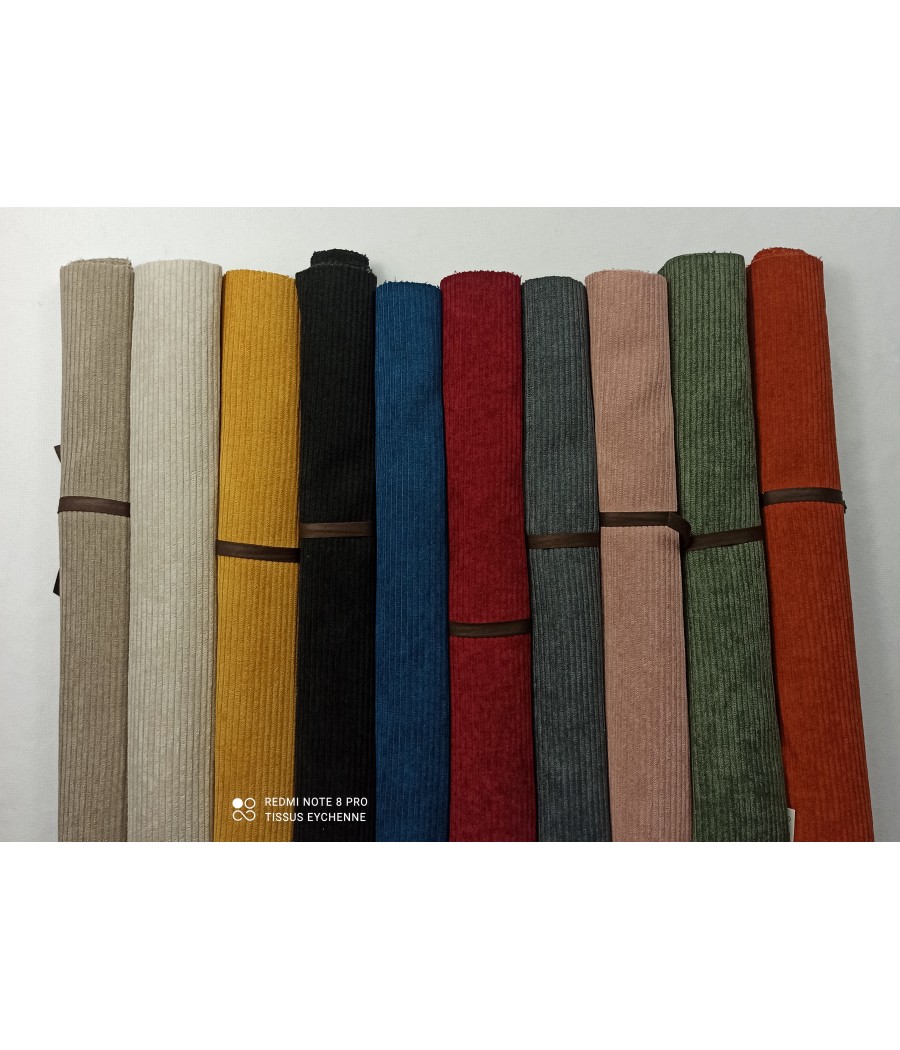 Coupon 50x35cm - Velours cotelé  - choix 10 couleurs