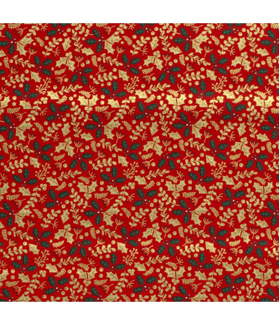 Coton Noel Houx Rouge Doré...