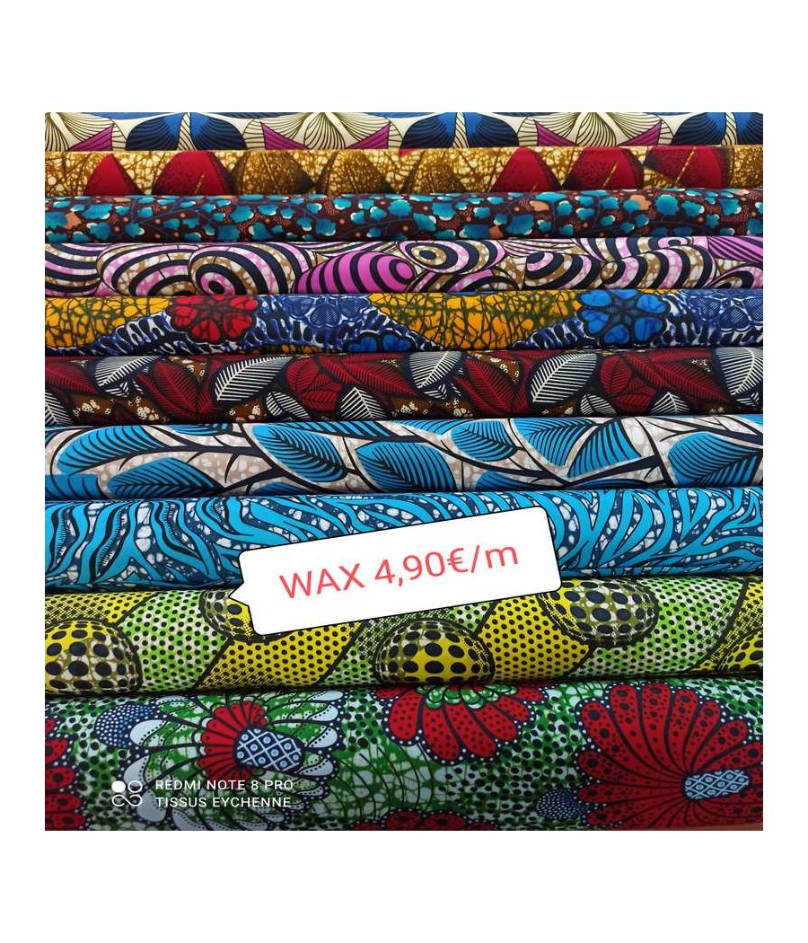Disponible en magasin à Launaguet - Tissu WAX - 10 motifs