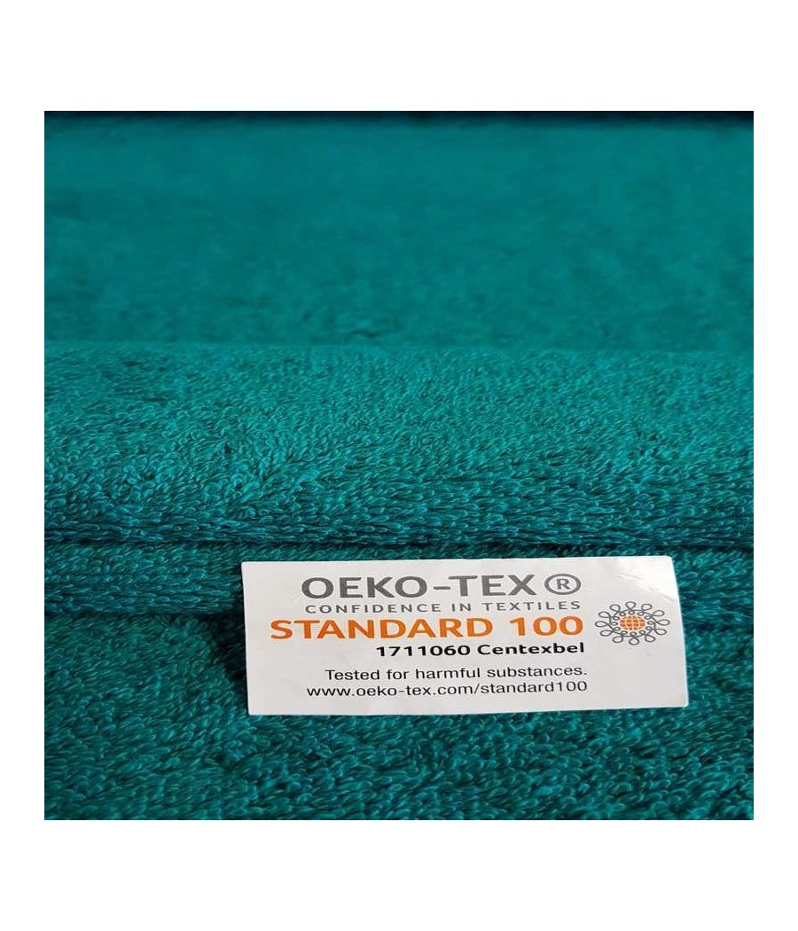 Tissu éponge coton- 380gr - oekotex - bleu canard