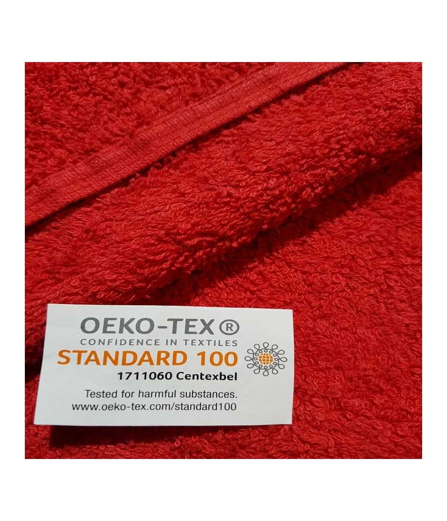 Tissu éponge coton - 480gr - oekotex -  Carmin rouge