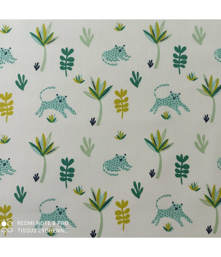 Tissu cretonne - Savane...