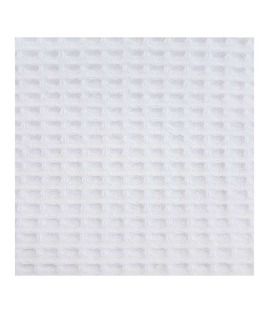 Tissu éponge - nid d'abeille - blanc