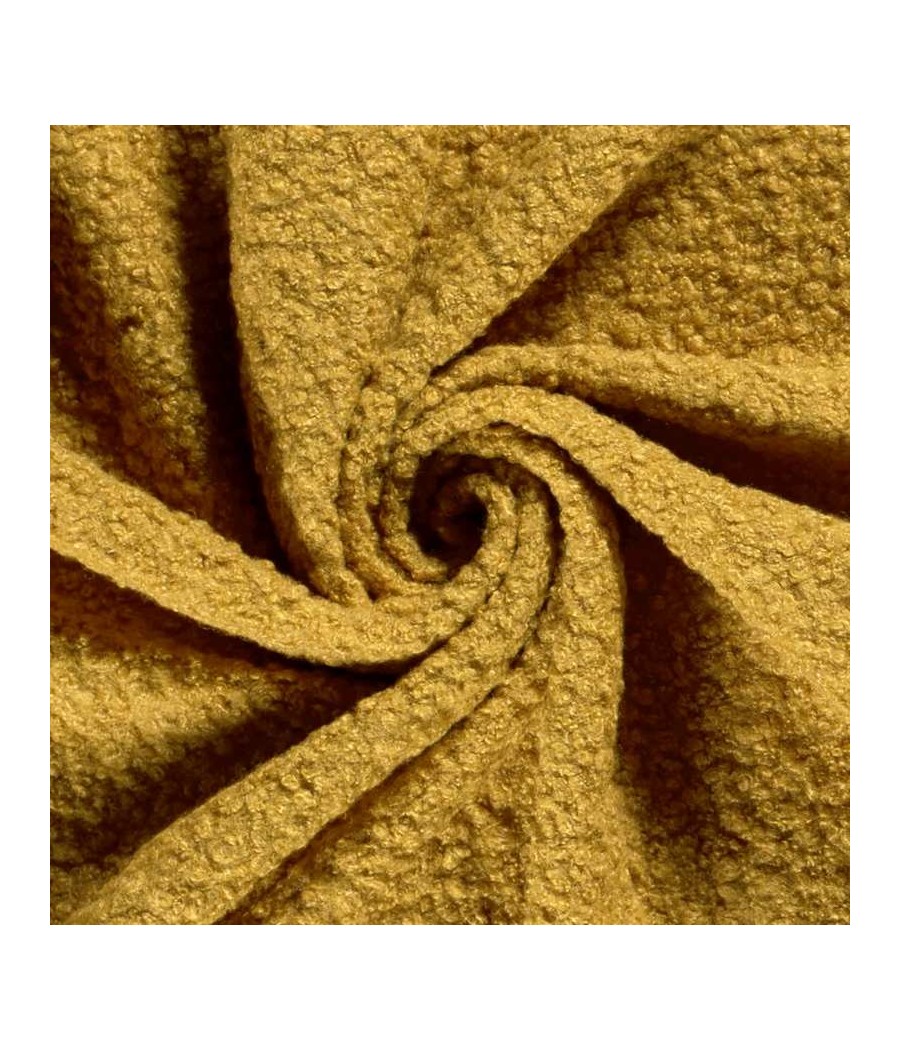 Tissu Hiver Bouclette moutarde